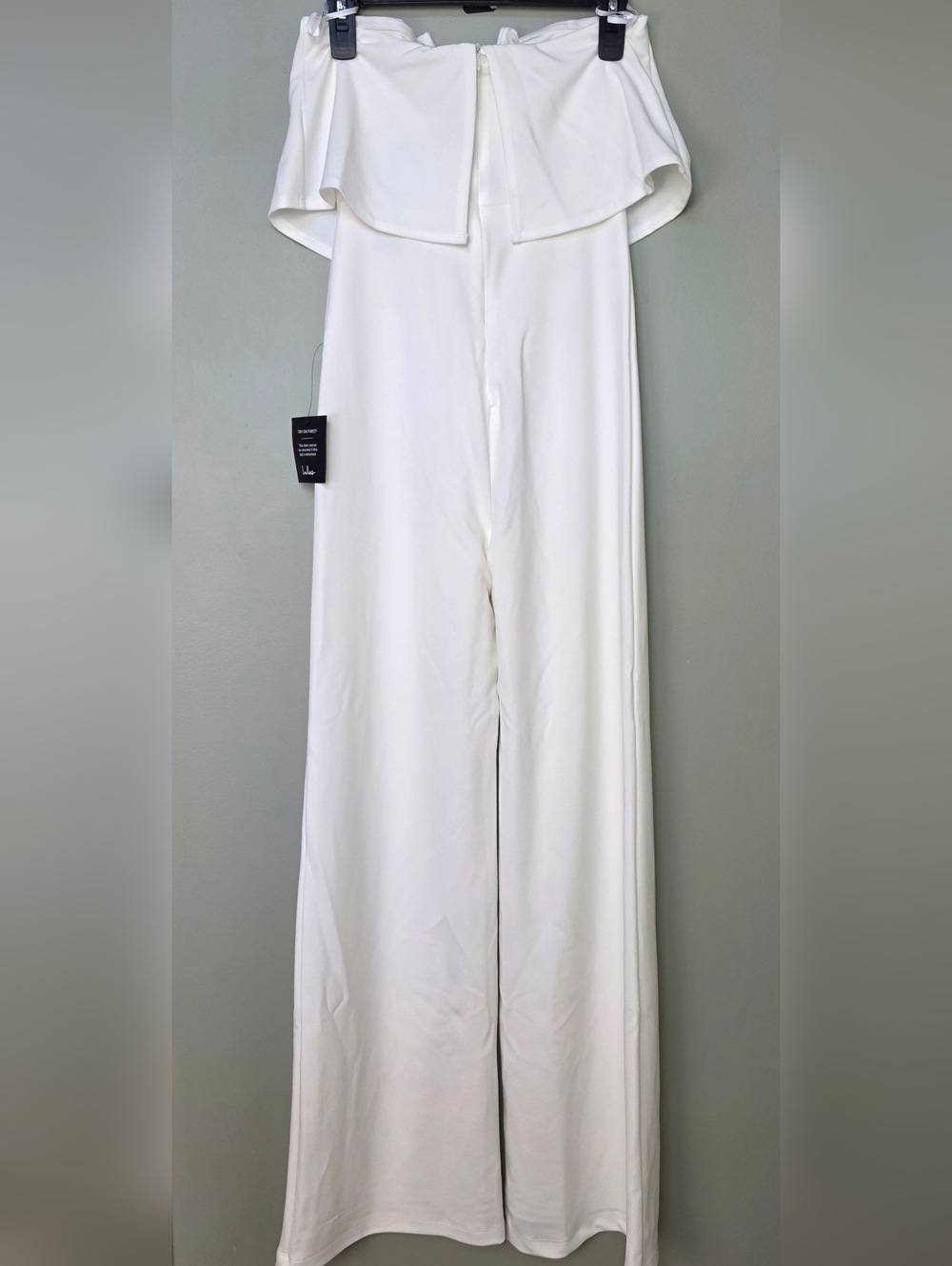 Lulus Power of Love White Strapless Jumpsuit - Size MED - NWT Bridal Rehearsal - Picture 9 of 12